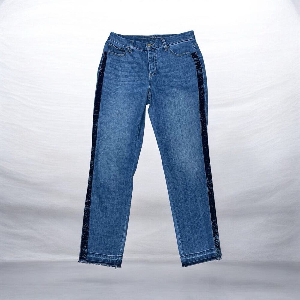 Chico's Velvet Side-Seam So Slimming Girlfriend Slim Leg Ankle Jeans Women's 6R
